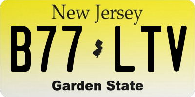 NJ license plate B77LTV