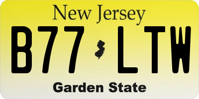 NJ license plate B77LTW