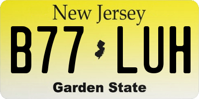 NJ license plate B77LUH