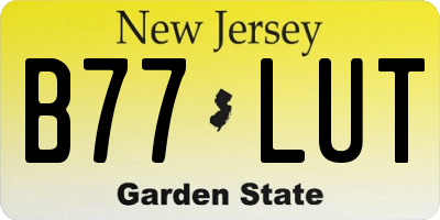 NJ license plate B77LUT