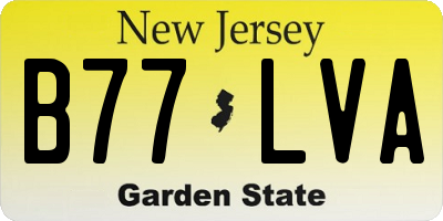 NJ license plate B77LVA