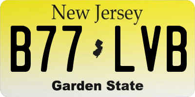 NJ license plate B77LVB