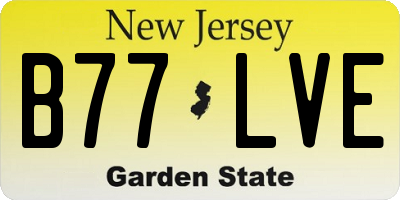 NJ license plate B77LVE