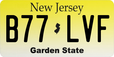 NJ license plate B77LVF