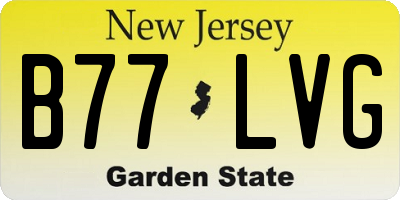 NJ license plate B77LVG
