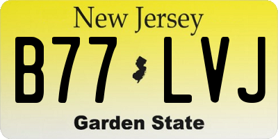 NJ license plate B77LVJ