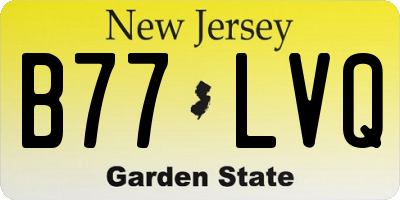 NJ license plate B77LVQ
