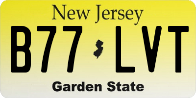NJ license plate B77LVT