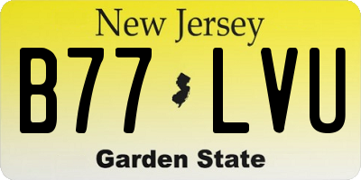 NJ license plate B77LVU