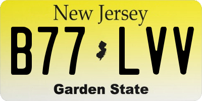 NJ license plate B77LVV