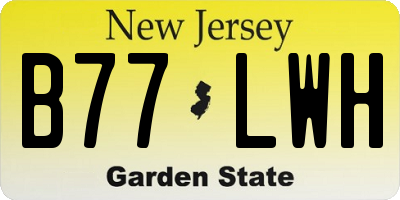 NJ license plate B77LWH