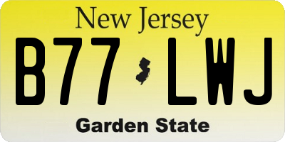 NJ license plate B77LWJ