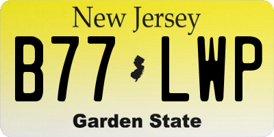NJ license plate B77LWP