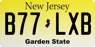 NJ license plate B77LXB