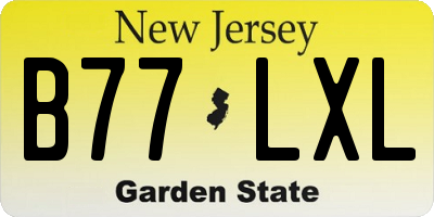 NJ license plate B77LXL
