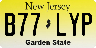 NJ license plate B77LYP