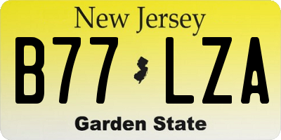 NJ license plate B77LZA