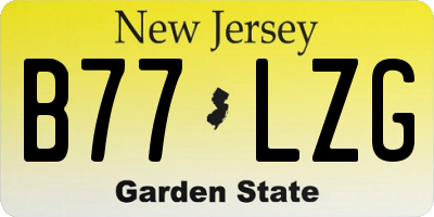 NJ license plate B77LZG