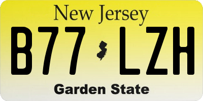 NJ license plate B77LZH