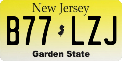 NJ license plate B77LZJ