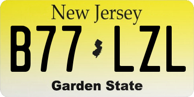 NJ license plate B77LZL
