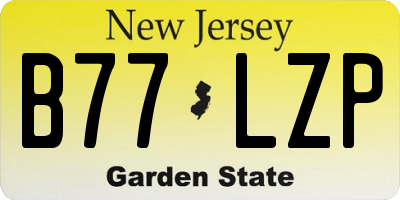 NJ license plate B77LZP