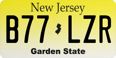 NJ license plate B77LZR