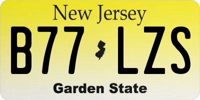 NJ license plate B77LZS