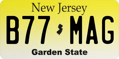 NJ license plate B77MAG