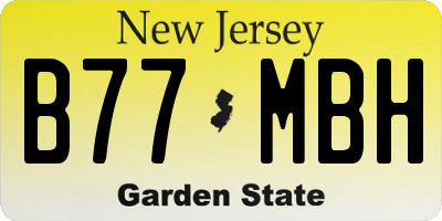 NJ license plate B77MBH