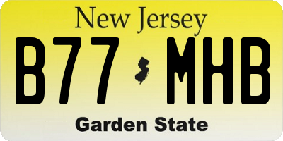 NJ license plate B77MHB