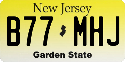NJ license plate B77MHJ