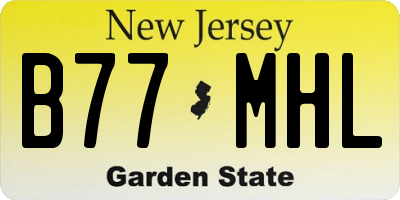 NJ license plate B77MHL