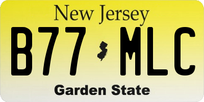 NJ license plate B77MLC