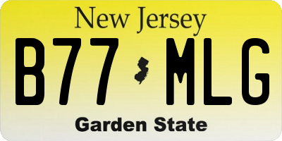 NJ license plate B77MLG
