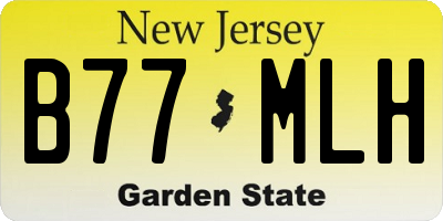 NJ license plate B77MLH