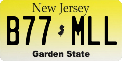 NJ license plate B77MLL