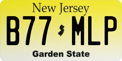 NJ license plate B77MLP