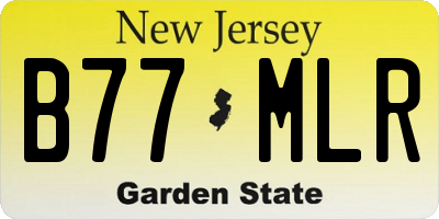 NJ license plate B77MLR