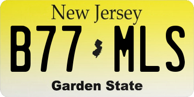 NJ license plate B77MLS