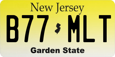 NJ license plate B77MLT