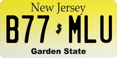 NJ license plate B77MLU