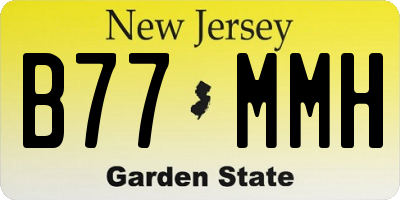 NJ license plate B77MMH