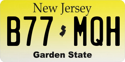 NJ license plate B77MQH