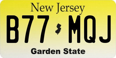 NJ license plate B77MQJ