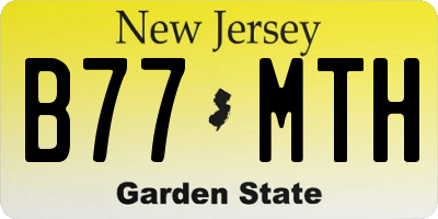 NJ license plate B77MTH