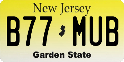 NJ license plate B77MUB