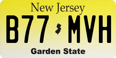 NJ license plate B77MVH