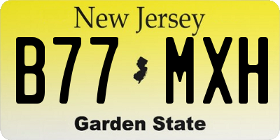 NJ license plate B77MXH