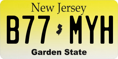 NJ license plate B77MYH